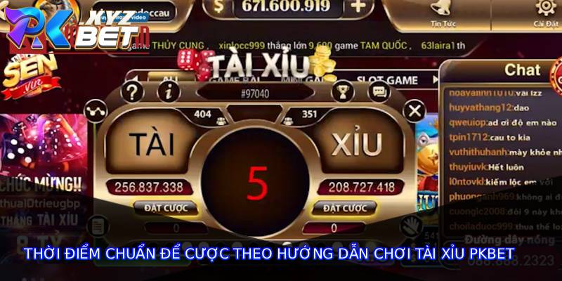 Thời Điểm Chuẩn Để Cược Theo Hướng Dẫn Chơi Tài Xỉu Pkbet